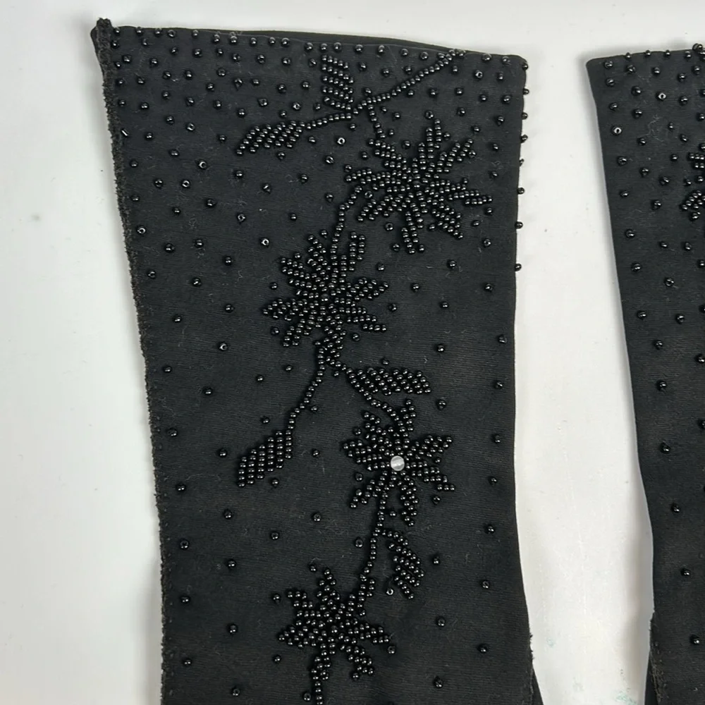 Vintage beaded opera gloves size small- estimate size